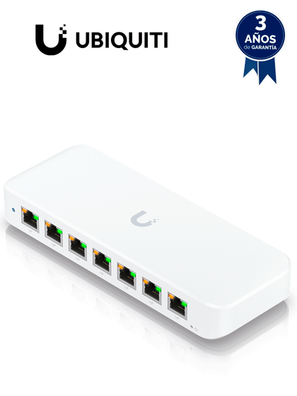 UBIQUITI USW-ULTRA-60W - Switch UniFi Ultra capa 2, de 7 puertos POE+ de salida y 1 puerto POE++ de entrada, 52W totales, Incluye adaptador de corriente alterna. preventa