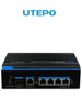 UTEPO UTP7204GEHPOE - Switch Gigabit industrial high PoE, 4 puertos, 802.3af/at, 2 puertos combo uplink Gigabit, hasta 60W por puerto, 120W totales, DIN rail