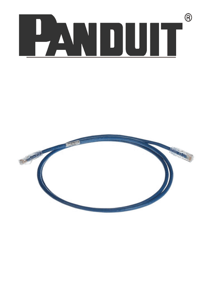 PANDUIT UTPSP5BUY Patch cord de 100% cobre UTP Cat 6 / 24 AWG / 5 pies 1.52 m / Categoría 6 / Azul MCI1Q125