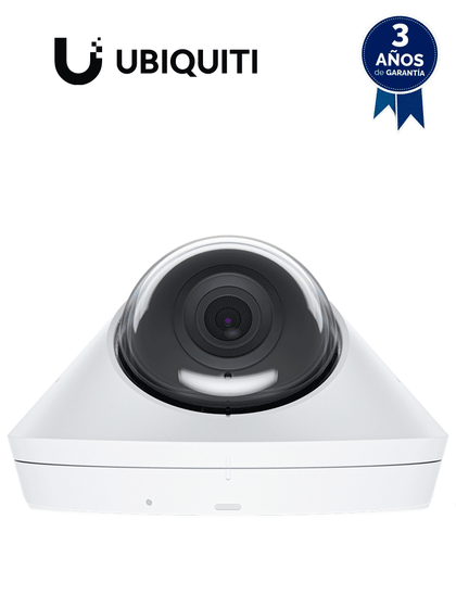 UBIQUITI UVC-G4-DOME - Cámara IP domo 4 MP, Lente Fijo, PoE, Iluminadores IR 9 Mts, Micrófono y Bocina integrados, Deteccion de eventos IA, Administrable a través de UniFi Protect. BFLASBFUB