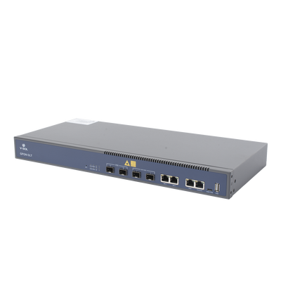 OLT de 2 puertos GPON + 4 puertos Uplink (2 puertos Gigabit Ethernet + 2 puerto SFP/SFP+) , hasta 256 ONUS