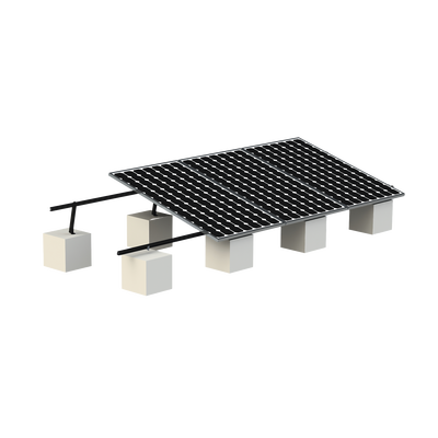 Montaje para Panel Solar, Riel 8 de 5400mm para Módulos con Espesor de 30-35mm, Velocidad de Viento Máx. 136km/h (20° a 45°) Con Anodizado Negro