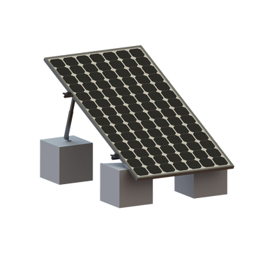 Montaje para Panel Solar, Riel 8 de 1400mm para Módulos con Espesor de 35mm, Velocidad de Viento Máx. 136km/h (20° a 45°)