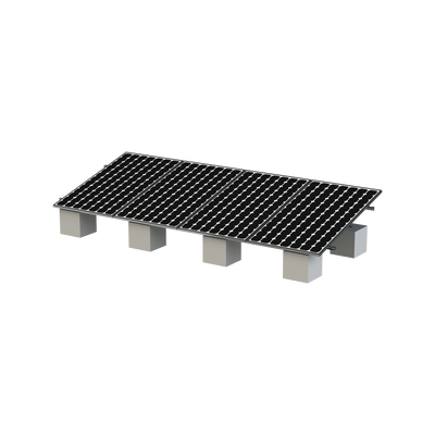 Montaje para Panel Solar, Riel 8 de 5450mm para Módulos con Espesor de 35mm, Velocidad de Viento Máx. 136km/h (20° a 45°)