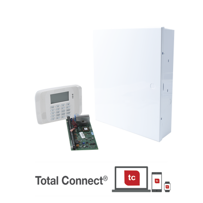 Sistema de Alarma de 8 Zonas con Teclado LCD Alfanumerico y Receptor Inalambrico para 40 Sensores