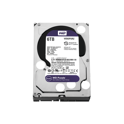 Disco Duro PURPLE de 6TB / 3 AÑOS DE GARANTÍA / Para Videovigilancia