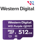 WESTERN DIGITAL WDD512G1P0C - Micro SD 512 GB / Purple SCQD101 / Para videovigilancia / 24-7 / Alto rendimiento