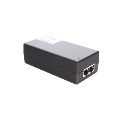 Inyector Hi-PoE 60 W Gigabit / Alimenta Equipos PoE 802.3 af Hasta 15W - PoE at Hasta 30W - PoE bt Hasta 60W / Instalación Para Interior / Alcance de Hasta 100 metros / Plug and Play / No se Necesita Configurar