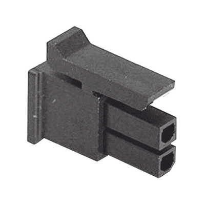 Receptáculo de dos posiciones en Conector Rectangular de Carcasa Negra de 0.118 (3.00 mm) Molex.