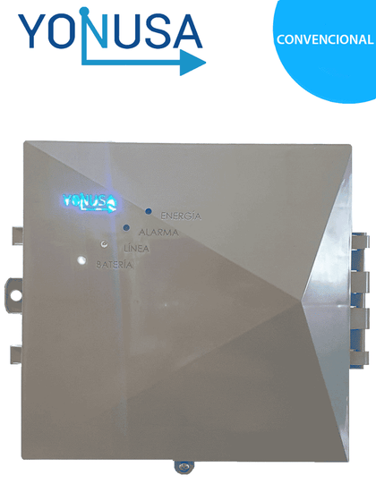 YONUSA EY12000127P - Energizador para solución de cerco eléctrico con salida de 12000V y 3500 metros Lineales / Sin interface/ Soporta modulo WiFi y batería de respaldo YONSPFM