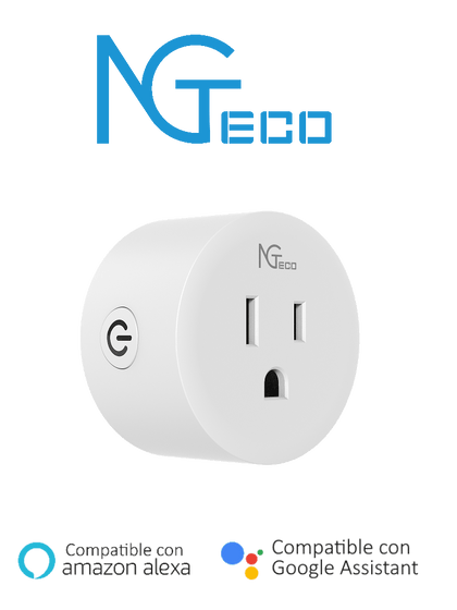 NGTECO NGP300 - Contacto Inteligente WiFi / Control Remoto vía App / Personalice Horarios / Control por Voz / Compatible con Amazon Alexa y Asistente de Google NG1