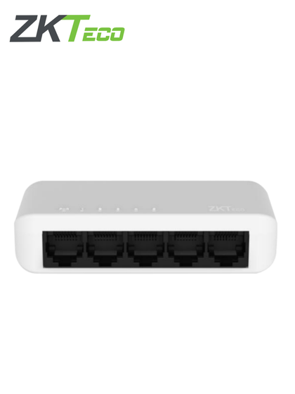 ZKTECO ESE55C- Switch para Escritorio de 5 Puertos / Fast Ethernet 10/100 / Diseño Compacto / Auto MDI/MDIX / Indicadores de funcionamiento / Carcasa de Plástico / No Administrable MI2O