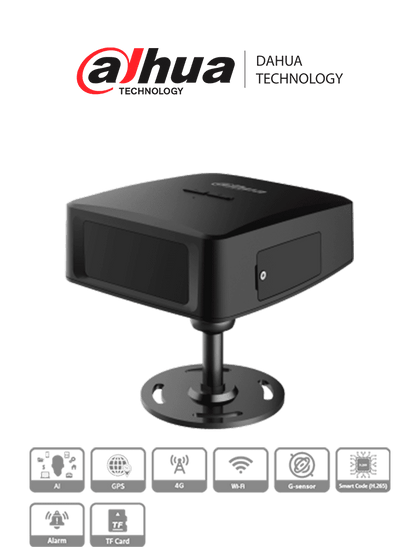 DAHUA DAE-CDMS8113-GFW - Camara para Tablero Vehicular de 1.3 Megapixeles/ Dashcam DSM 720p/ Campo de Vision 55°/ Micrófono y Altavoz Integrado/ 4G/ GPS/ WiFi/ Admite Camaras Moviles HDCVI Externas/ Compatible con Mobile CenterNuevosMoviles DASH DAMOV