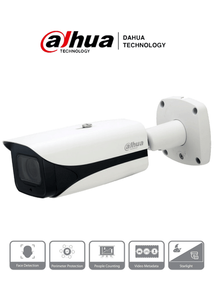 DAHUA IPC-HFW5242EN-ZE-MF-2712 - Cámara IP Bullet Resolución de 2 MP/ Lente Mot. 2.7 a 12mm/ ∢ 114°-47°/ IR 50 mts/ IA WizMind/ Det. Facial/ Prot. Perimetral/ Conteo de Personas/Starlight/ePoE/WDR 140dB/H.265+/IP67/IK10/E&S Alarma/E&S Audio