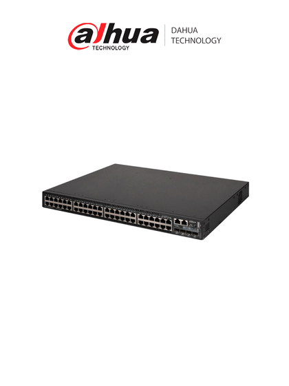 DAHUA S560048GT4XF- Switch de Nivel Enterprise/ 48 Puertos Gigabit/ Administrable Capa 3/4 Puertos para Fibra/ Soporta VLAN