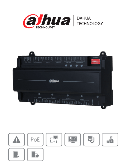 DAHUA ASC2202B-D - Panel de Control de Acceso de 2 Puertas y 4 Lectoras/ TCP/IP/ Wiegand/ 100,000 Usuarios, 3,000 Huellas y 500,000 Registros/ Soporta Interlock, Anti-passback, Desbloqueo Remoto/ Funcion WatchDog ACCDAHU