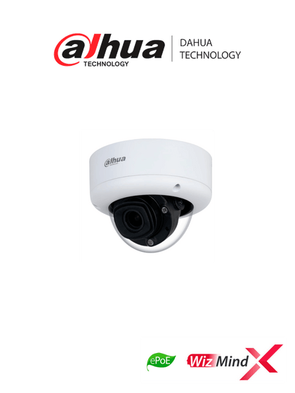 DAHUA DH-IPC-HDBW7842E1-Z-X - Camara IP Domo de 8 MP/ WizMind/ Lente Motorizado/ IR de 40 Metros/ Reconocimiento Facial/ Conteo de personas/ Audio bidireccional/ Deep Learning/ E&S de Alarma y Audio/ ePoE/ IK10