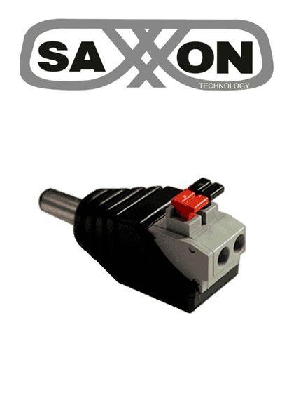 SAXXON SX52A - Adaptadores MachoTipo Jack Polarizado / Paquete de 10 piezas / Terminales de Presión / Fácil Instalación/ 12v