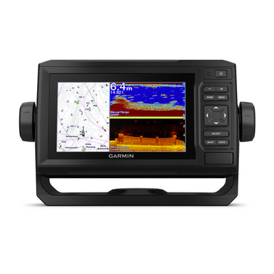 ECHOMAP UHD 62cv con mapa base precargado, sonda CLEARVÜ Y CHIRP tradicional. incluye transductor. GT24-TM