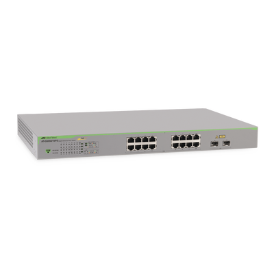 Switch PoE+ Gigabit WebSmart de 16 puertos 10/100/1000 Mbps (2 x Combo) + 2 puertos gigabit SFP (Combo), 185 W