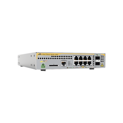 Switch Industrial-Lite PoE+ administrable capa 2 de 8 Puertos 10/100/1000 Mbps + 2 puertos SFP, 124 W