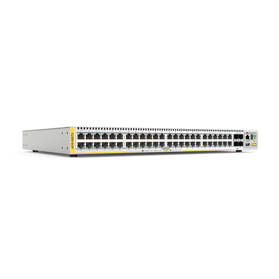 Switch Stackeable Capa 3, 48 puertos 10/100/1000 Mbps + 4 puertos SFP+ 10 G, fuente redundante