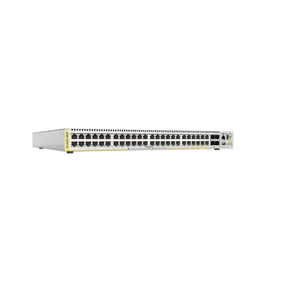 Switch PoE+ Capa 3, 48 puertos 10/100/1000 Mbps + 4 puertos SFP+ 10 G, 185 W, fuente de alimentación simple