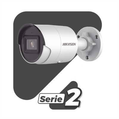 Bala IP 6 Megapixel / Lente 2.8 mm / 40 mts IR EXIR /Exterior IP67 / WDR 120 dB / PoE / Micrófono Integrado / Videoanaliticos (Filtro de Falsas Alarmas) / Ultra Baja Iluminación / Metal / microSD