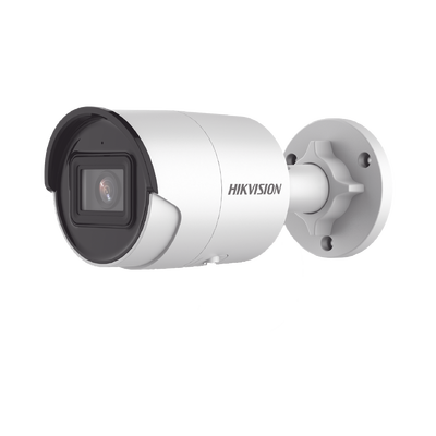 Bala IP 8 Megapixel (4K)/ Lente 2.8 mm / 40 mts IR EXIR /Exterior IP67 / WDR 120 dB / PoE / Micrófono Integrado / Videoanaliticos (Filtro de Falsas Alarmas) / Ultra Baja Iluminación / Metal / microSD