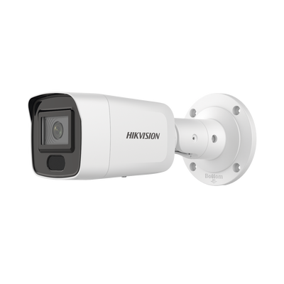 Bullet IP 8 Megapixel  / Lente 2.8 mm / Micrófono Integrado /  40 mts IR / Exterior IP67 / WDR 120 dB / Audio y Alarma / Captura Facial / Onvif / MicroSD