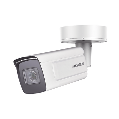 Bala IP 4 Megapixel / Lente Mot. 2.8 a 12 mm / Acabado Anticorrosión / 50 mts IR EXIR / DARKFIGHTER / NEMA 4X / WDR 140 dB / IP67 / IK10 / Entrada y Salida de Audio y Alarmas / microSD