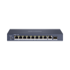 Switch PoE+ / No Administrable / 6 Puertos 10/100 Mbps PoE+ / 2 Puertos 10/100 PoE++(90 W) / 1 Puerto 10/100/1000 Uplink + 1 puerto SFP / PoE hasta 250 metros /  110 W