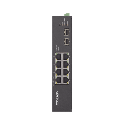 Switch Industrial Gigabit PoE+ / No Administrable / 6 puertos 10/100/1000 Mbps PoE+ (30W) + 2 puertos 10/100/1000 PoE++(60W) / 2 puertos SFP / 110 Watts