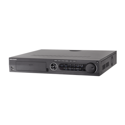 DVR 4 Megapixel / 32 Canales TURBOHD + 16 Canales IP / 4 Bahías de Disco Duro / 4 Canales de Audio / Videoanalisis / 16 Entradas de Alarma