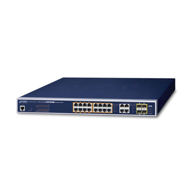 Switch administrable L2, 16 puertos 10/100/1000T Ultra PoE + 4 puertos Gigabit Combo TP/SFP