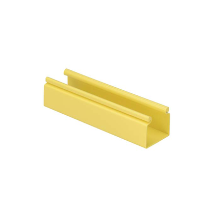 Canaleta FiberRunner™ 2X2 sin Tapa, de PVC Rígido, Color Amarillo, 1.8 m de Largo
