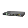 Switch Industrial Administrable Capa 2,  24 Puertos Gigabit, 4 Puertos Combo Gigabit SFP, 2 SFP+ 10G, Soporta Temperaturas de -40 a 75ºC