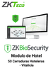 ZKTECO ZKBSHOTELP50 - Licencia para Modulo de Hoteleria Biosecurity Capacidad 50 Cerraduras Hoteleras