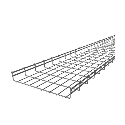 Charola tipo malla 66/400 mm, con acabado Electro Zinc, hasta 420 cables Cat6,  tramo 3 m
