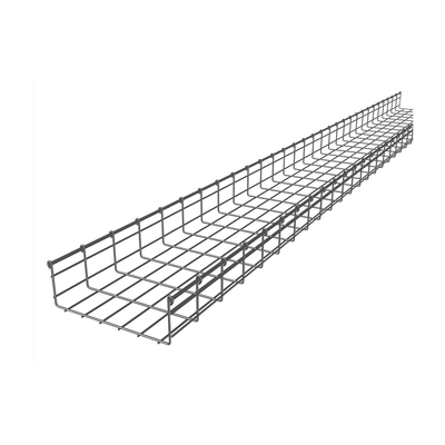 Charola tipo malla 116/300 mm, con acabado Elctro Zinc,  hasta 553 cables Cat6, tramo 3 m