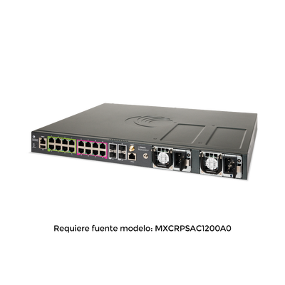 Switch inteligente cnMatrix TX2020R-P con 16 puertos PoE y 4 SFP+, para fuentes removibles