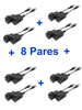 UTEPO UTP101PHD6PAK8 - 8 Pares de transceptores pasivos  HD / Diseño para empalmes ordenados / Distancias CVI  720p a 300M /  1080p A 250M / 4 MP A 200M / 4K A 150M