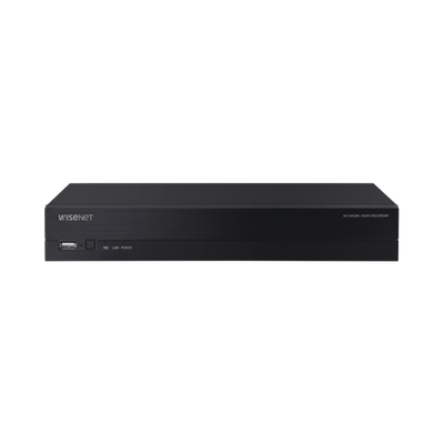 NVR 8 Megapíxel / 8 canales / H.265 / P2P Wisenet / 8 puertos PoE