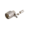 Conector N Macho en A/R de Anillo Plegable para Cables RG-58/U, RG-142/U, Niquel/ Oro/ Teflón.