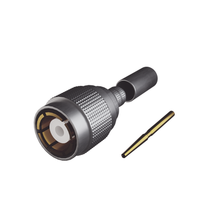 Conector SMB Macho (PIN Hembra) de Anillo Plegable, con Concha de Seguridad /RG-179/U, Níquel/ Oro/ Teflón.