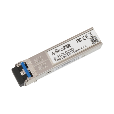 Transceptor MiniGbic SFP 1.25G LC Duplex para fibra Mono Modo 20 KM