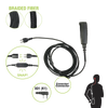 Cable para Micrófono audífono SNAP intercambiable con conector para Radios Kenwood con conector de 2 pines.
