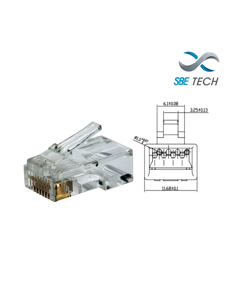 SAXXON S901D - Conector plug RJ45 para cable UTP / CAT 6 / Con