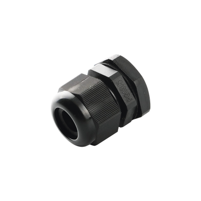 Conector Plástico Negro Tipo Glándula para Cable de 10 a 14 mm de Diámetro.