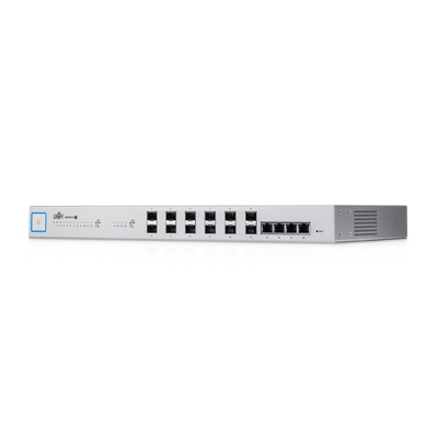 UniFi Switch 16 XG, Capa 2 de 12 puertos SFP+ 10 Gb + 4 puertos 10G Base-T (RJ-45)